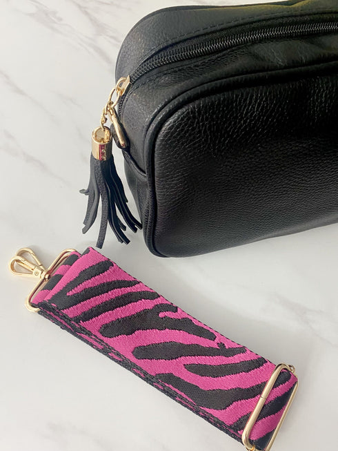 Bag The Cross Body Bag Straps - Hot Pink Zebra dubai outfit dress brunch fashion mums