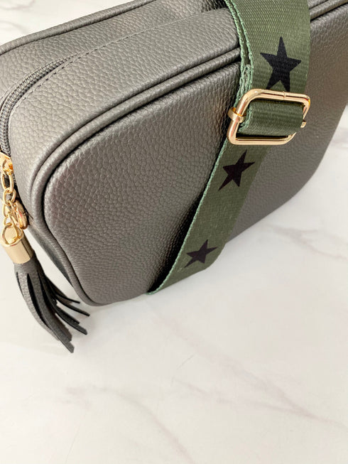 Bag The Cross Body Bag Straps - Khaki Stars dubai outfit dress brunch fashion mums