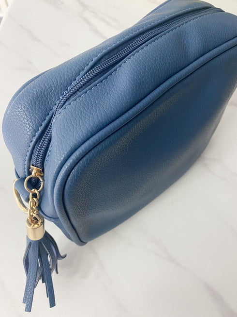 Bag The Vegan Cross Body Bag - Denim Blue dubai outfit dress brunch fashion mums