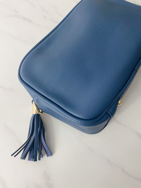Bag The Vegan Cross Body Bag - Denim Blue dubai outfit dress brunch fashion mums