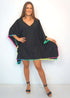 Beach Kaftan The Beach Kaftan - Black Rainbow dubai outfit dress brunch fashion mums