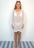 Beach Kaftan The Beach Kaftan - White Chiffon dubai outfit dress brunch fashion mums