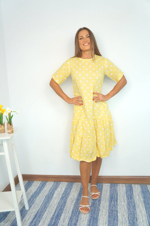 Beach Kaftan The Lakes Dress - Lemonade Polka dubai outfit dress brunch fashion mums