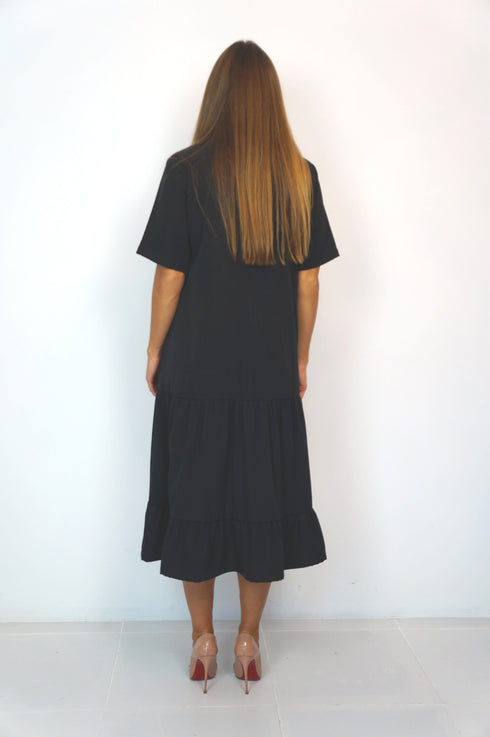 Beach Kaftan The Lakes Dress - Midnight Black dubai outfit dress brunch fashion mums