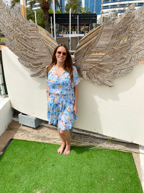 Beach Kaftan The Leah Dress - Hibiscus Green dubai outfit dress brunch fashion mums