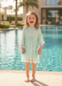 Beach Kaftan The Little Kaftan - Aqua Chiffon dubai outfit dress brunch fashion mums