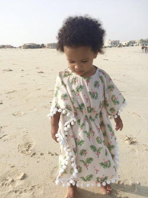 Beach Kaftan The Little Kaftan - Flamingo Falls dubai outfit dress brunch fashion mums