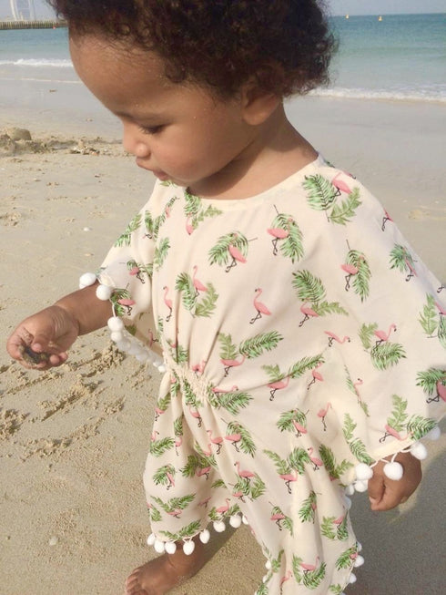 Beach Kaftan The Little Kaftan - Flamingo Falls dubai outfit dress brunch fashion mums