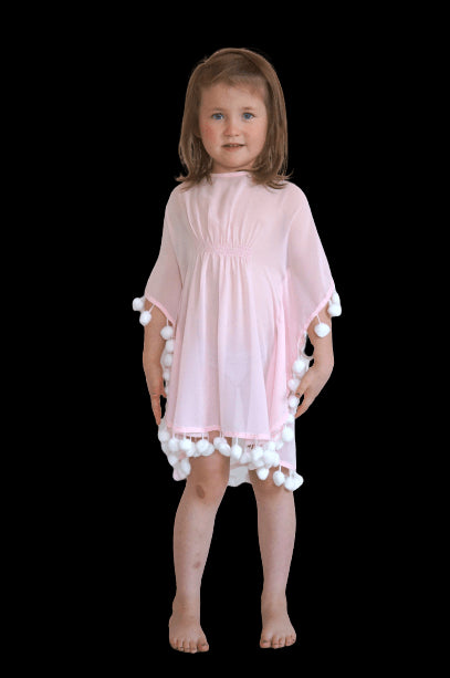Beach Kaftan The Little Kaftan - Ice Pink chiffon dubai outfit dress brunch fashion mums