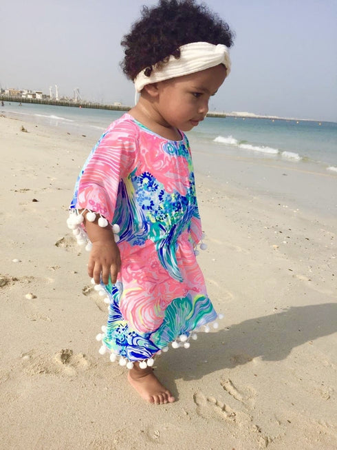 Beach Kaftan The Little Kaftan - Neon Waterfall dubai outfit dress brunch fashion mums