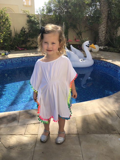 Beach Kaftan The Little Kaftan - White dubai outfit dress brunch fashion mums