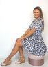 Dress COBALT GOLD LEOPARD The Flirty Wrap Dress - Cobalt Gold Leopard dubai outfit dress brunch fashion mums