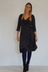 Dress The Flirty Wrap Dress Midi - Midnight Black dubai outfit dress brunch fashion mums