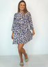 Dress The French Dress - Cobalt Gold Leopard dubai outfit dress brunch fashion mums