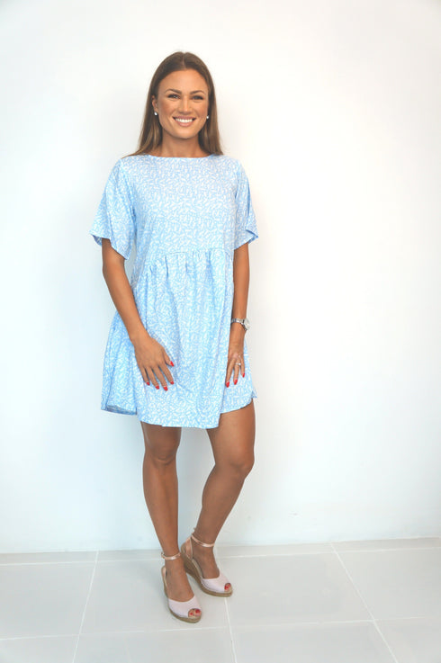 Dress The French Dress - Ditsy Sky dubai outfit dress brunch fashion mums