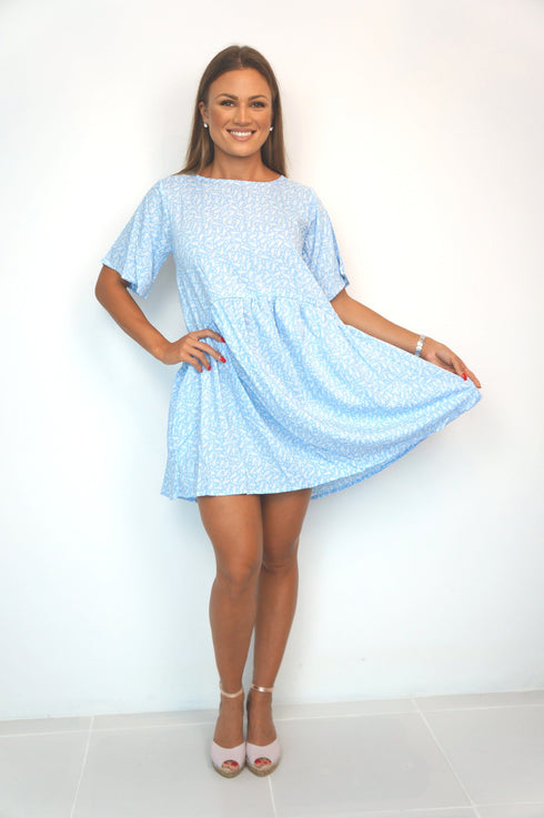 Dress The French Dress - Ditsy Sky dubai outfit dress brunch fashion mums