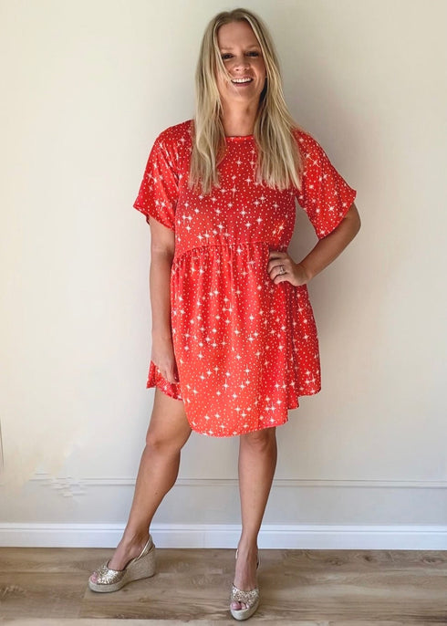 Dress The French Dress - Mac Red Snowflake dubai outfit dress brunch fashion mums