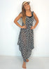 Dress BLACK & WHITE PAINTED CHEVRON The Harem Jumpsuit - Black & White Painted Chevron dubai outfit dress brunch fashion mums