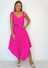 Dress The Harem Jumpsuit - Hot Pink dubai outfit dress brunch fashion mums