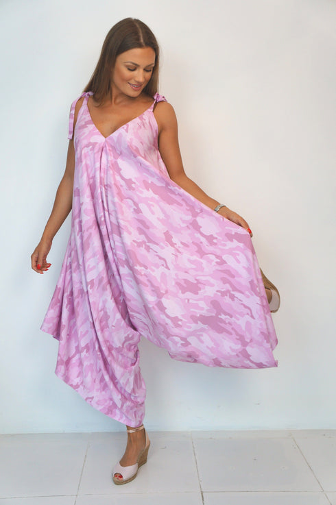 Dress The Harem Jumpsuit - Pink Army dubai outfit dress brunch fashion mums