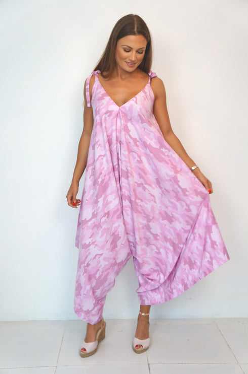 Dress The Harem Jumpsuit - Pink Army dubai outfit dress brunch fashion mums