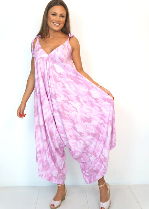 Dress The Harem Jumpsuit - Pink Army dubai outfit dress brunch fashion mums