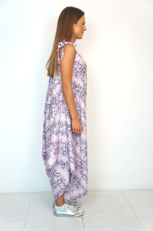 Dress The Harem Jumpsuit - Pink Snakeskin dubai outfit dress brunch fashion mums