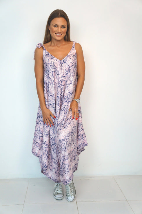 Dress The Harem Jumpsuit - Pink Snakeskin dubai outfit dress brunch fashion mums