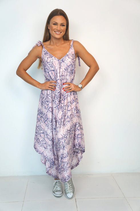Dress The Harem Jumpsuit - Pink Snakeskin dubai outfit dress brunch fashion mums