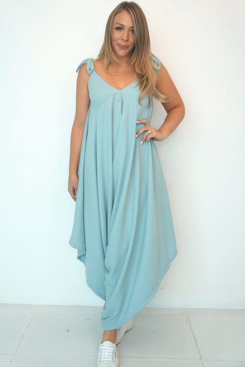 Dress The Harem Jumpsuit - Slate Blue dubai outfit dress brunch fashion mums