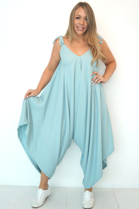 Dress The Harem Jumpsuit - Slate Blue dubai outfit dress brunch fashion mums