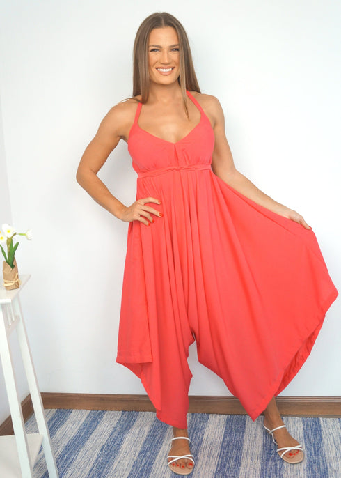 Dress The Harem Jumpsuit - Summer Coral dubai outfit dress brunch fashion mums