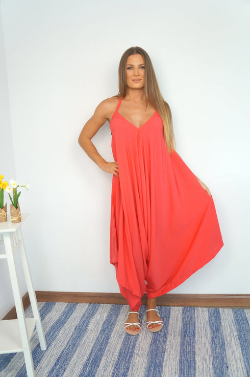 Dress The Harem Jumpsuit - Summer Coral dubai outfit dress brunch fashion mums