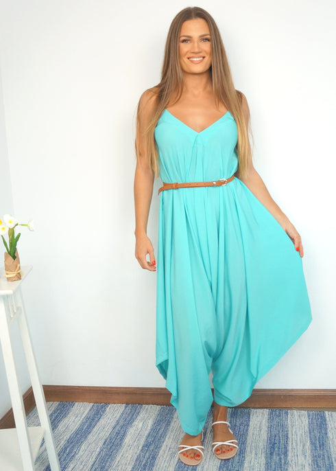 Dress The Harem Jumpsuit - Turquoise Skies dubai outfit dress brunch fashion mums