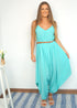 Dress The Harem Jumpsuit - Turquoise Skies dubai outfit dress brunch fashion mums