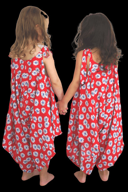 Dress The Little Jumpsuit - Red Blue Daisies dubai outfit dress brunch fashion mums