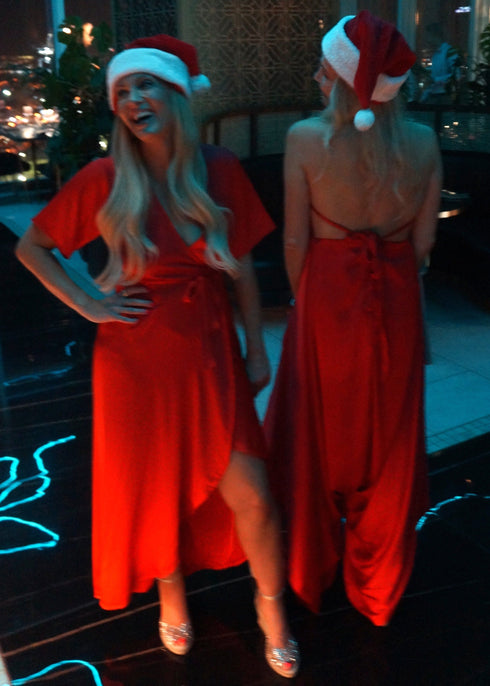 Dress The Maxi Wrap Dress - Christmas Mac Red dubai outfit dress brunch fashion mums