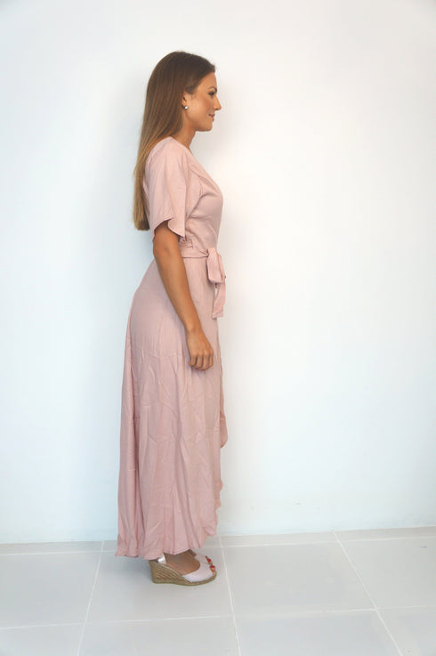 Dress The Maxi Wrap Dress - Dusty Pink dubai outfit dress brunch fashion mums