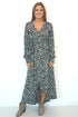 Dress The Maxi Wrap Dress - Grey Pewter Animal dubai outfit dress brunch fashion mums
