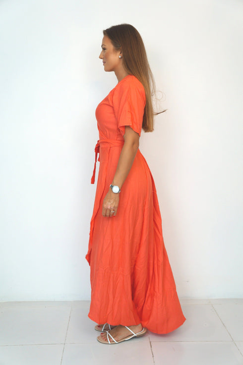 Dress The Maxi Wrap Dress - Holiday Corals dubai outfit dress brunch fashion mums