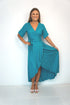 Dress The Maxi Wrap Dress - Mermaid Green dubai outfit dress brunch fashion mums