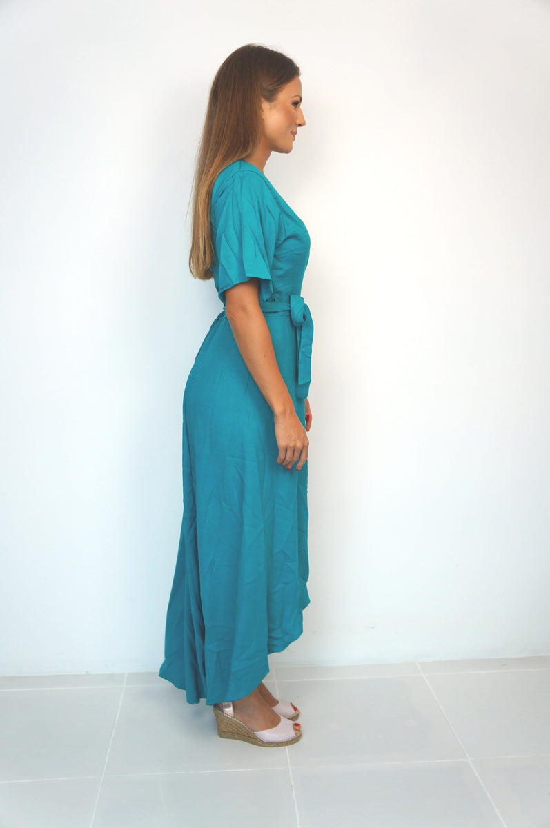 mermaid style casual dress The Maxi Wrap Dress