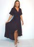 Dress The Maxi Wrap Dress - Midnight Black dubai outfit dress brunch fashion mums