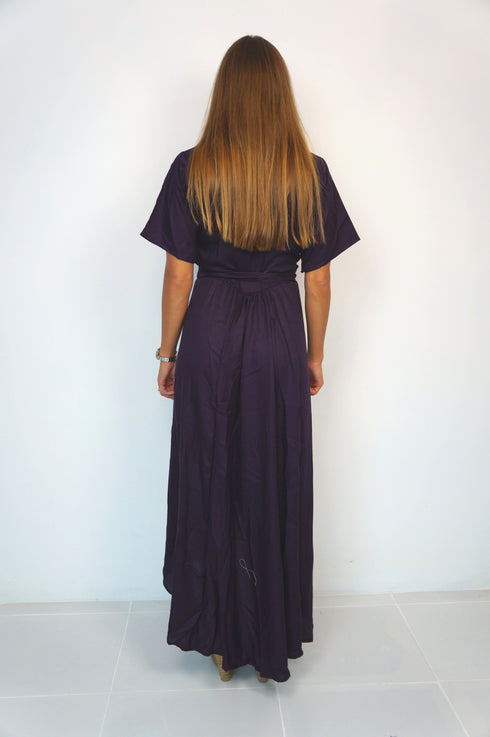 Dress The Maxi Wrap Dress - Midnight Black dubai outfit dress brunch fashion mums