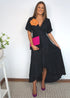 Dress The Maxi Wrap Dress - Midnight Black dubai outfit dress brunch fashion mums