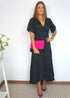 Dress The Maxi Wrap Dress - Midnight Black dubai outfit dress brunch fashion mums