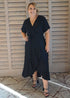 Dress The Maxi Wrap Dress - Midnight Black dubai outfit dress brunch fashion mums