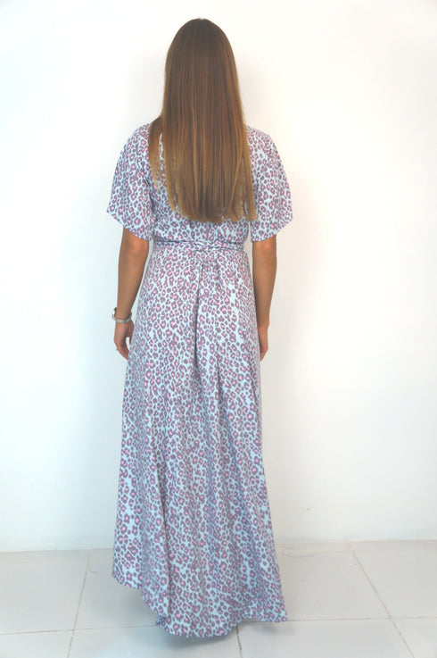 Dress The Maxi Wrap Dress - Pastel Leopard dubai outfit dress brunch fashion mums
