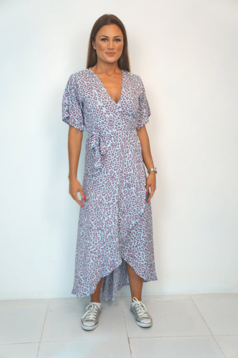 Dress The Maxi Wrap Dress - Pastel Leopard dubai outfit dress brunch fashion mums