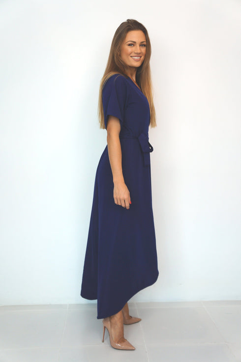 Dress The Maxi Wrap Dress - Perfect Navy dubai outfit dress brunch fashion mums